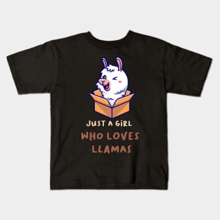 Just a girl who loves llamas Kids T-Shirt